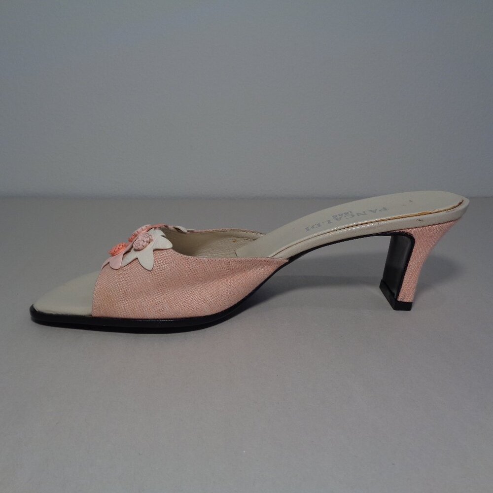 Pancaldi Size 8.5 M P3056 Coral Jeans Fabric Heeled Sandals New Women's Shoes - Picture 9 of 16